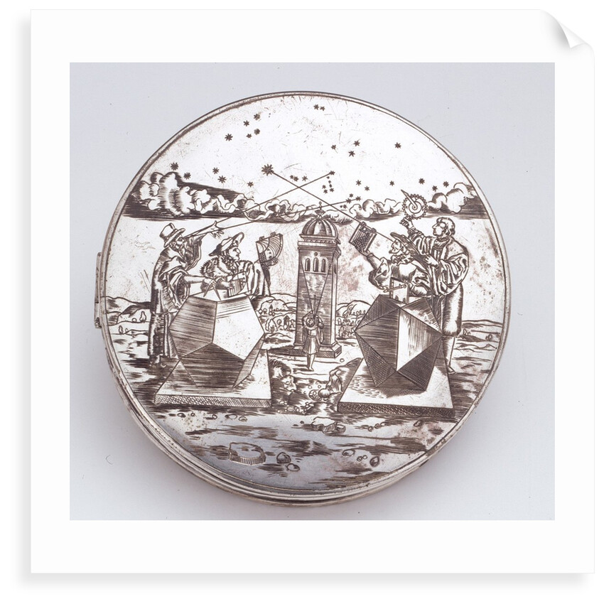 Astronomical compendium, outside of lid by unknown