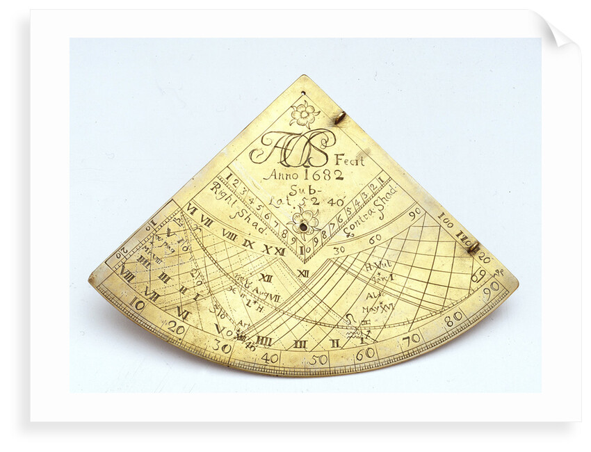 Obverse of Gunter quadrant by Unknown