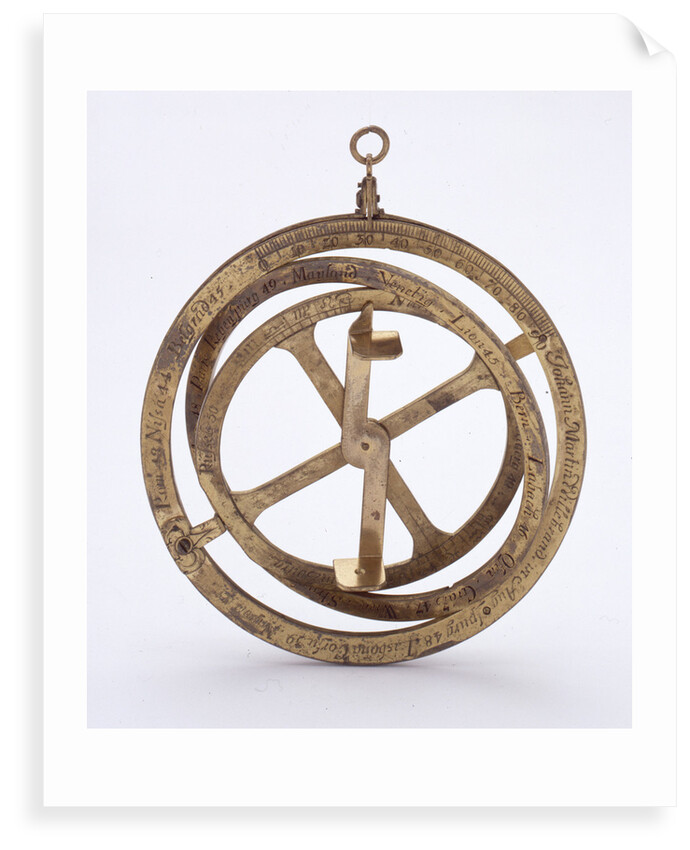 Three-ring universal equinoctial ring dial by Johann Martin Willebrand