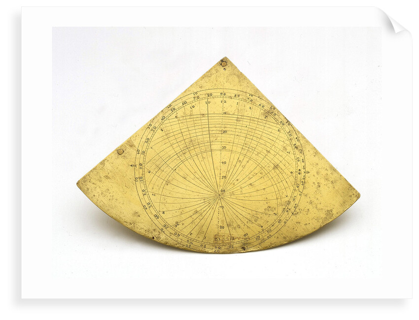 Reverse of Oughtred quadrant by unknown