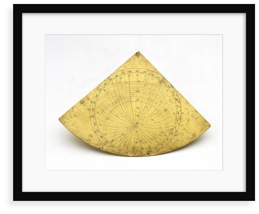 Reverse of Oughtred quadrant by unknown