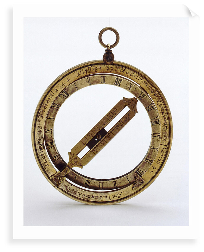 Universal equinoctial ring dial for latitudes 0˚-90˚ north by unknown