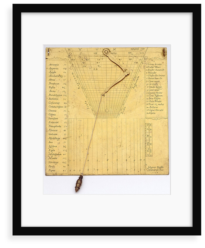 Regiomontanus dial by Johann Krabbe