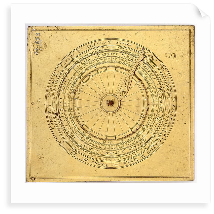Regiomontanus dial, underside by Johann Krabbe