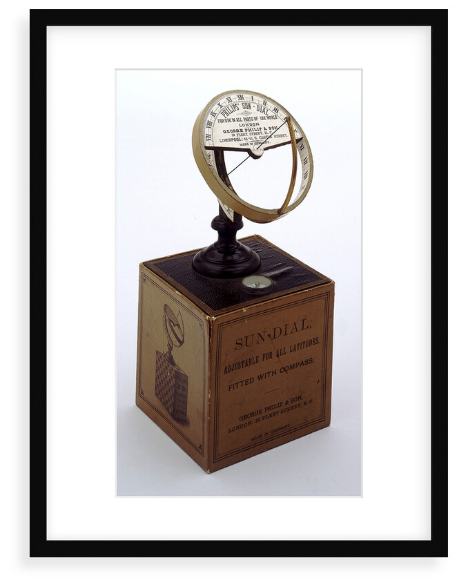 Equinoctial dial, with box by George Philip & Son