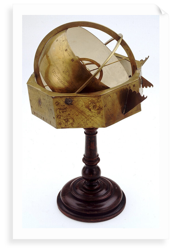 Armillary and polyhedral dial by unknown
