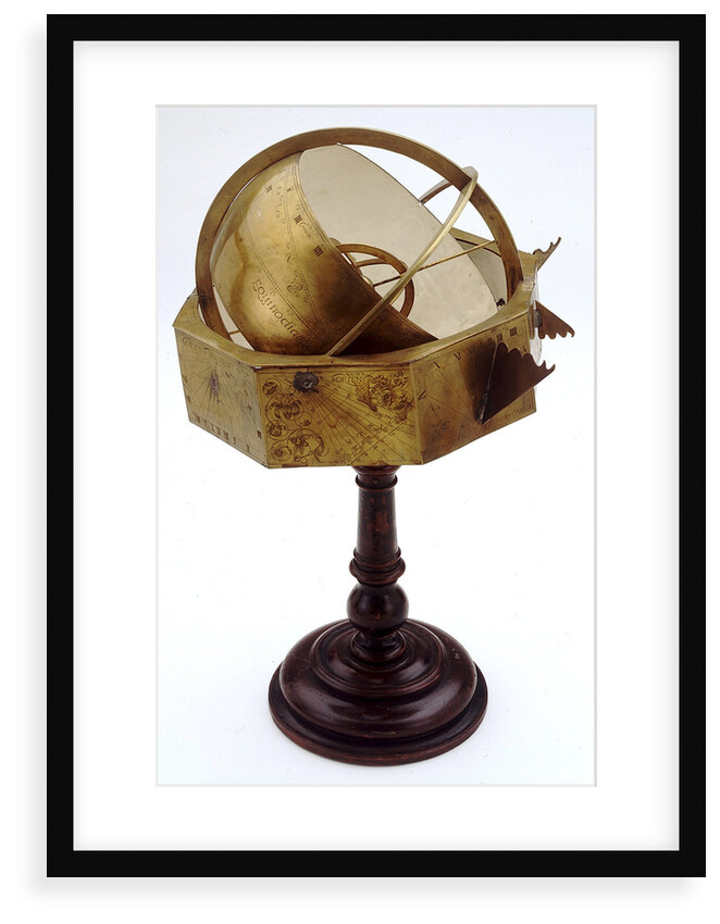 Armillary and polyhedral dial by unknown
