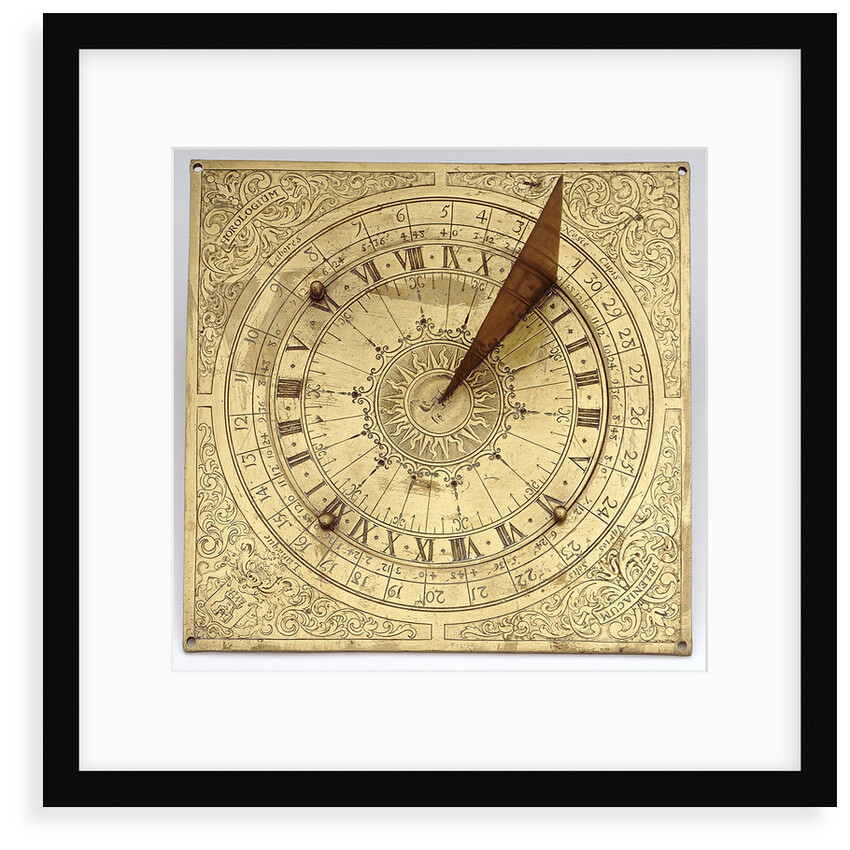 Horizontal sun and moon pedestal dial by unknown
