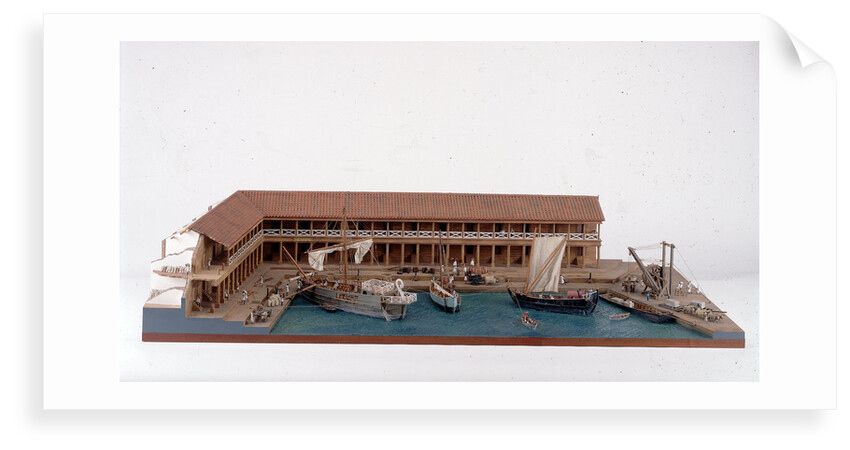 Topographic model, Roman Port of Lepis Magna by Kenneth Britten