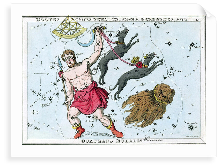 Constellation card, Urania's mirror by Sidney Hall