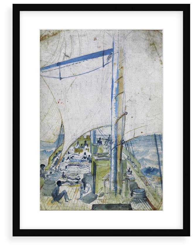 Rescued Africans on deck of  HM Sloop 'Albatross' (1845) by Francis Meynell