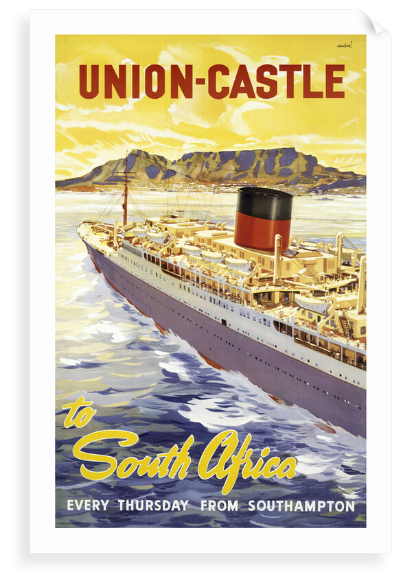Union Castle Line Poster; South Africa by unknown
