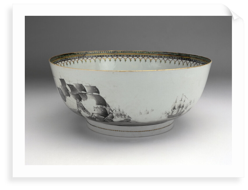 Battle of the Saints punch bowl by unknown