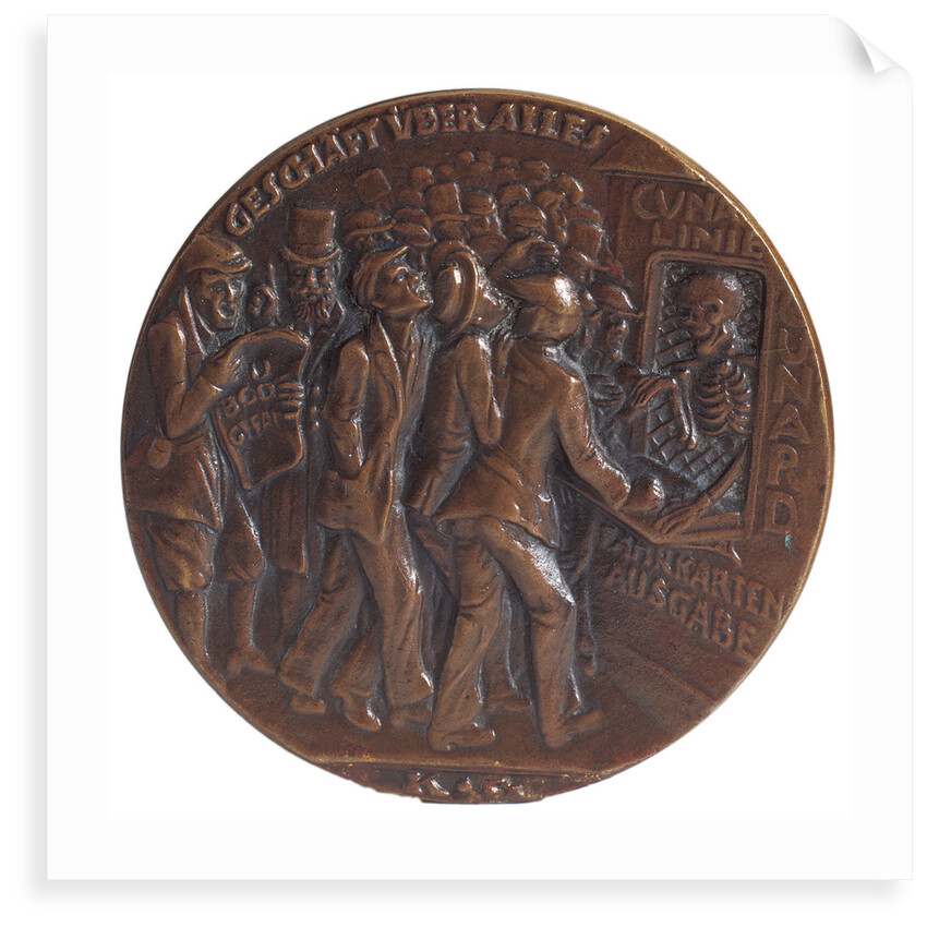 Medal commemorating the sinking of the SS 'Lusitania', 1915, obverse by Karl Goetz