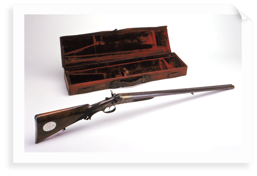 German made shotgun owned by the Sultan of  Witu (with case). by W. Foerster
