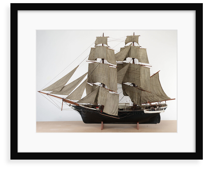 A full hull model of a Merchant sailing brig, circa 1840 by Unknown