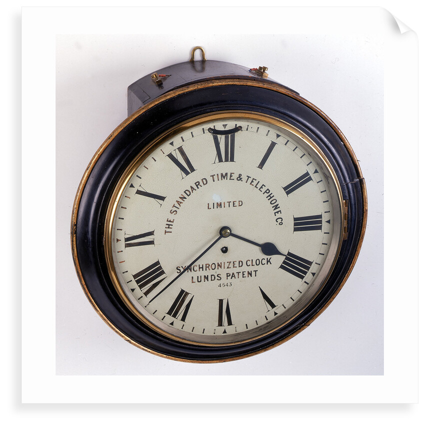 Electrically-corrected dial clock by The Standard Time and Telephone Co.