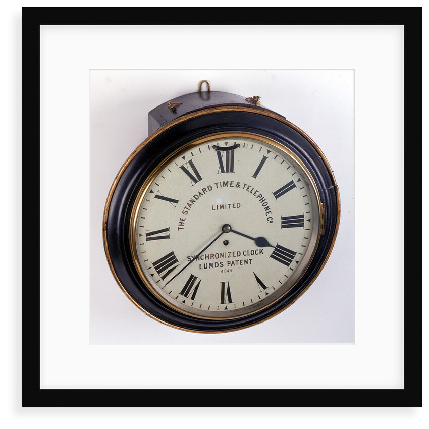 Electrically-corrected dial clock by The Standard Time and Telephone Co.