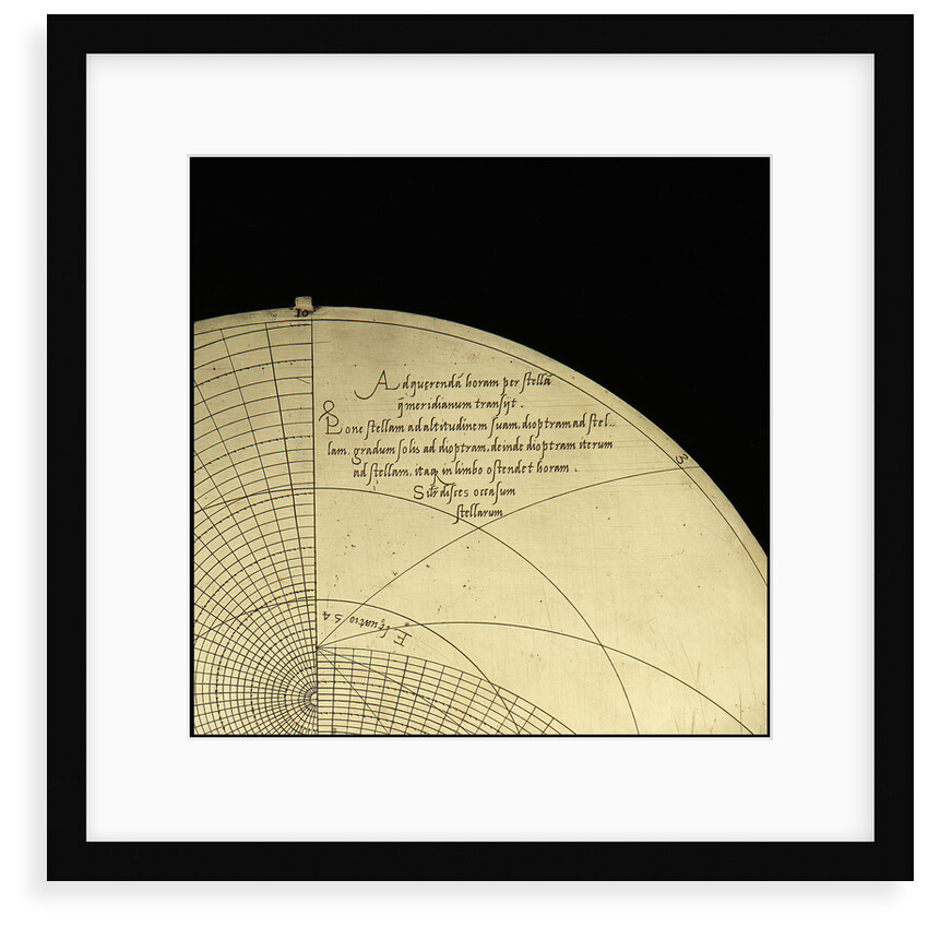 Astrolabe: inscription on plate for 51 by Michael D. Piquer