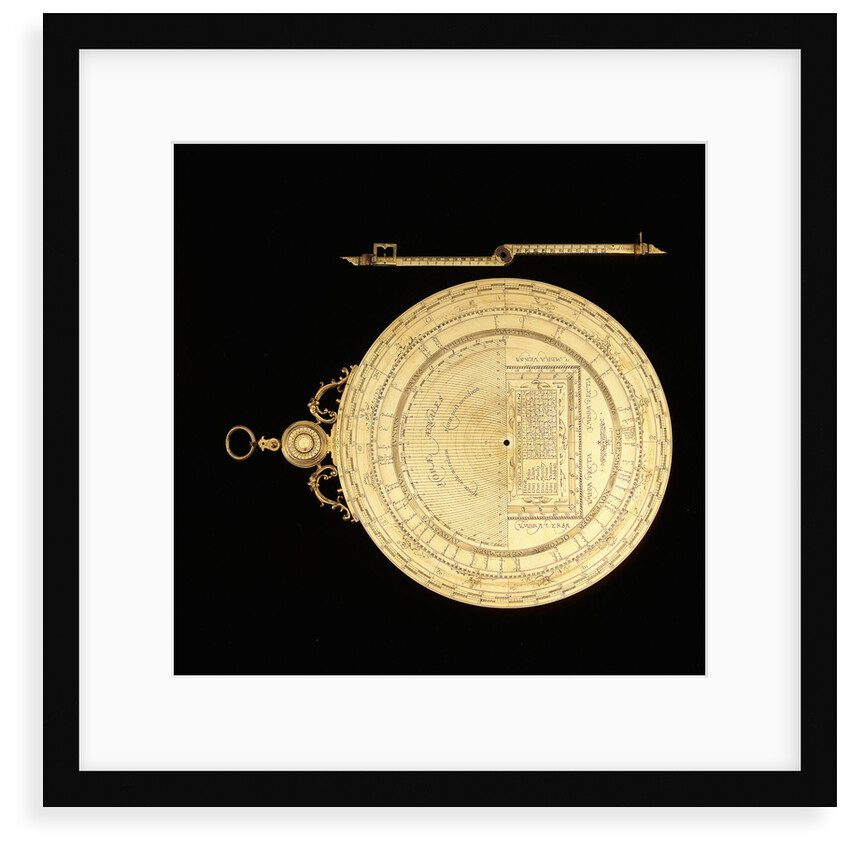 Astrolabe: dismounted reverse by Erasmus Habermel