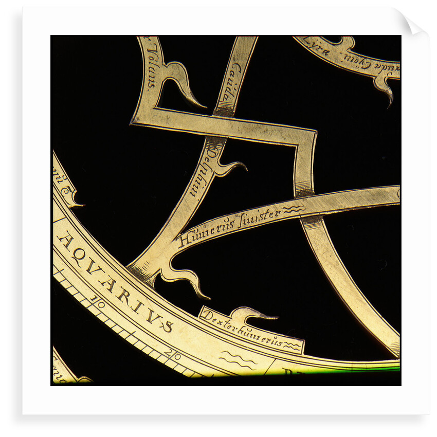 Astrolabe: detail of rete by Erasmus Habermel