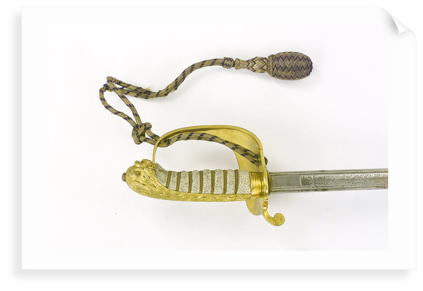 Hilt of sword, (solid half-basket hilt) by unknown