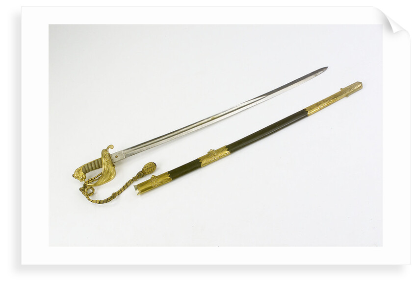 Sword, solid half-basket hilt by unknown