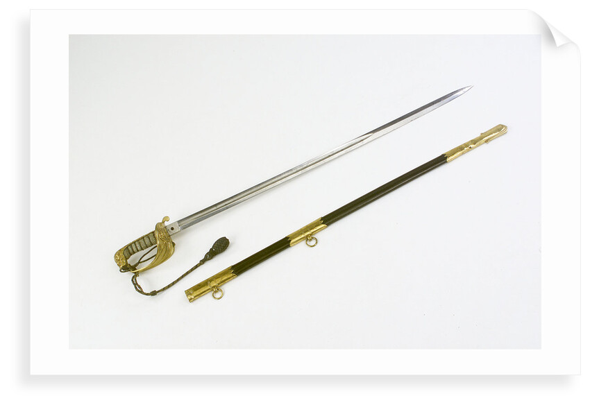 Sword, solid half-basket hilt by unknown