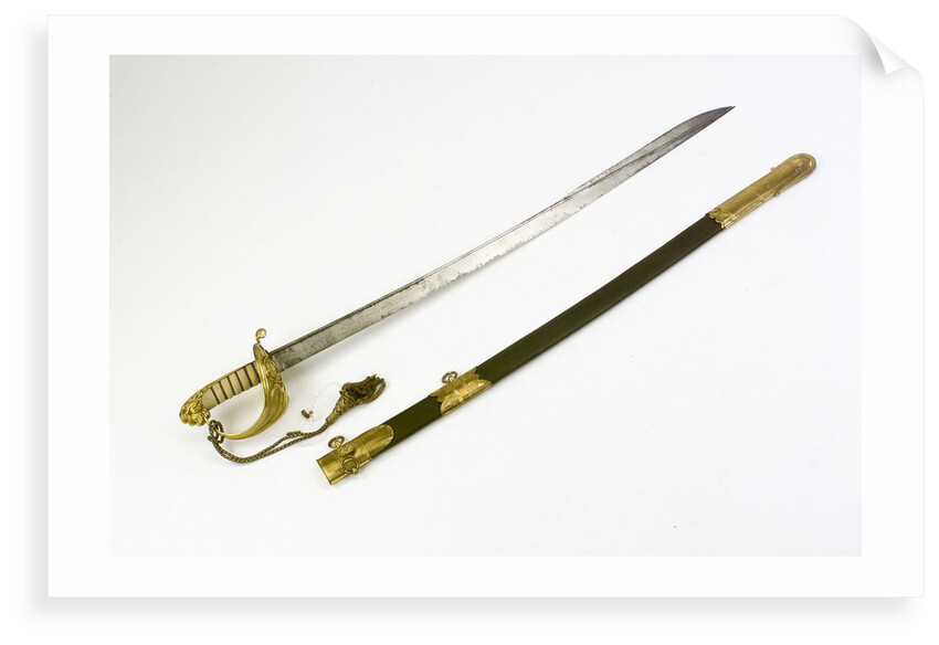 Solid half-basket hilted sword by Unknown