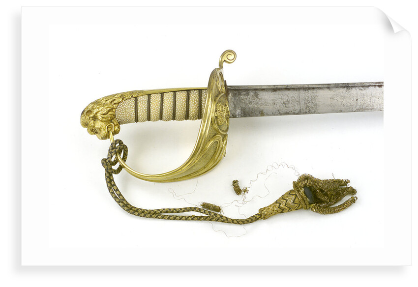 Solid half-basket hilt of sword by unknown