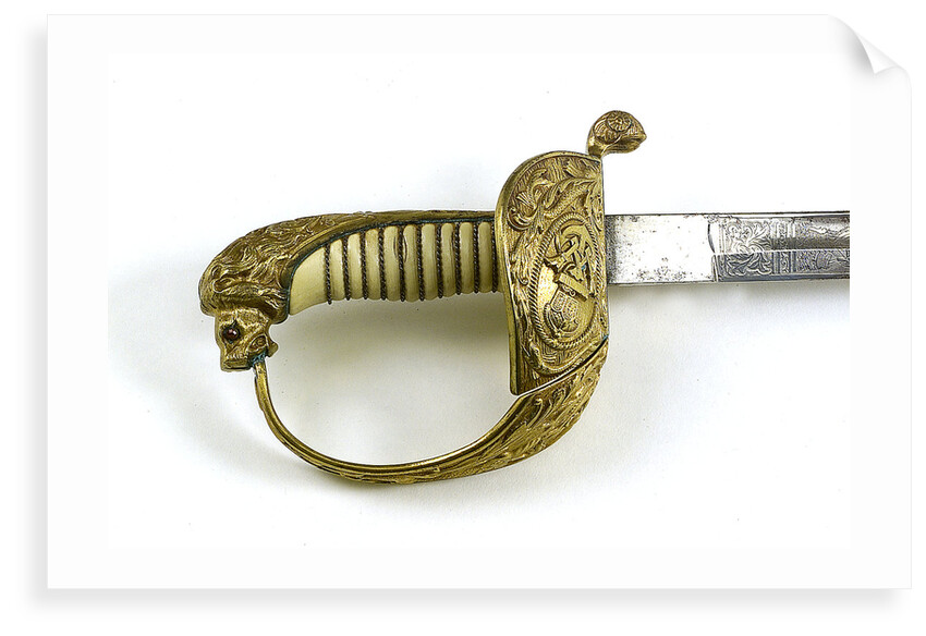 German solid half-basket hilted sword by unknown