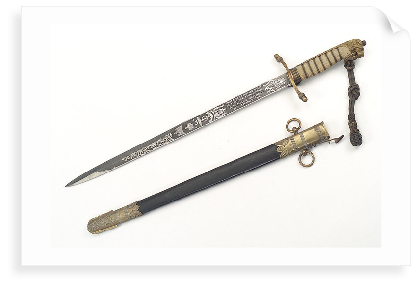 Dirk, made after 1856, which belonged to Rear-Admiral Geoffrey Frederick Burghard (active 1913-1952) by Gieves Ltd.