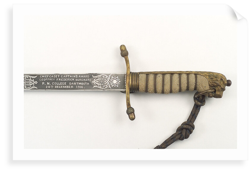 Dirk, made after 1856, which belonged to Rear-Admiral Geoffrey Frederick Burghard (active 1913-1952) by Gieves Ltd.