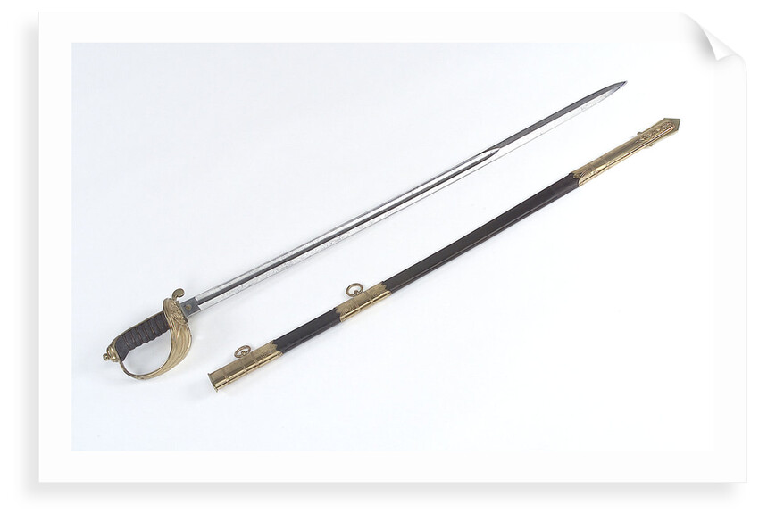 Solid half-basket hilted sword by W.E. Legge