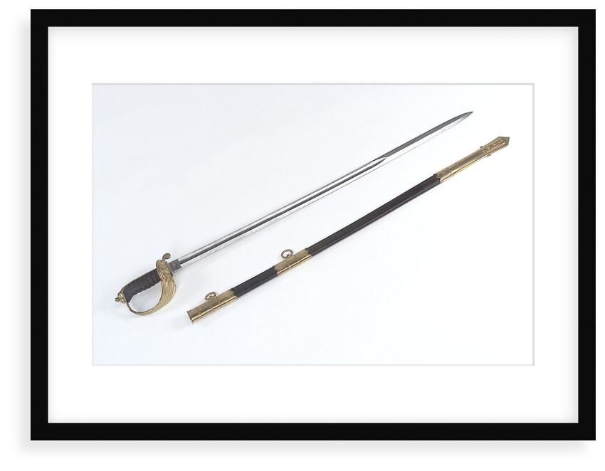Solid half-basket hilted sword by W.E. Legge