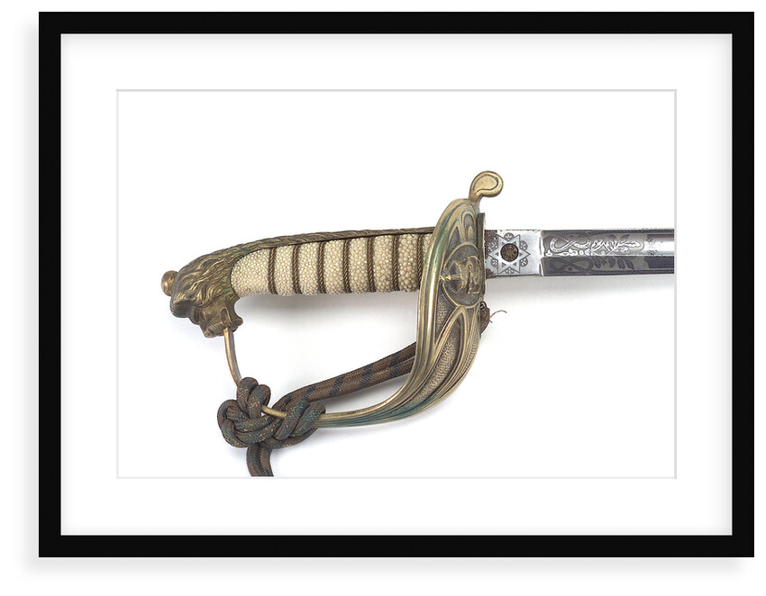 Solid half-basket hilted sword by Unknown