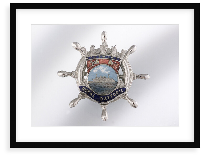 Enamelled metal brooch by unknown