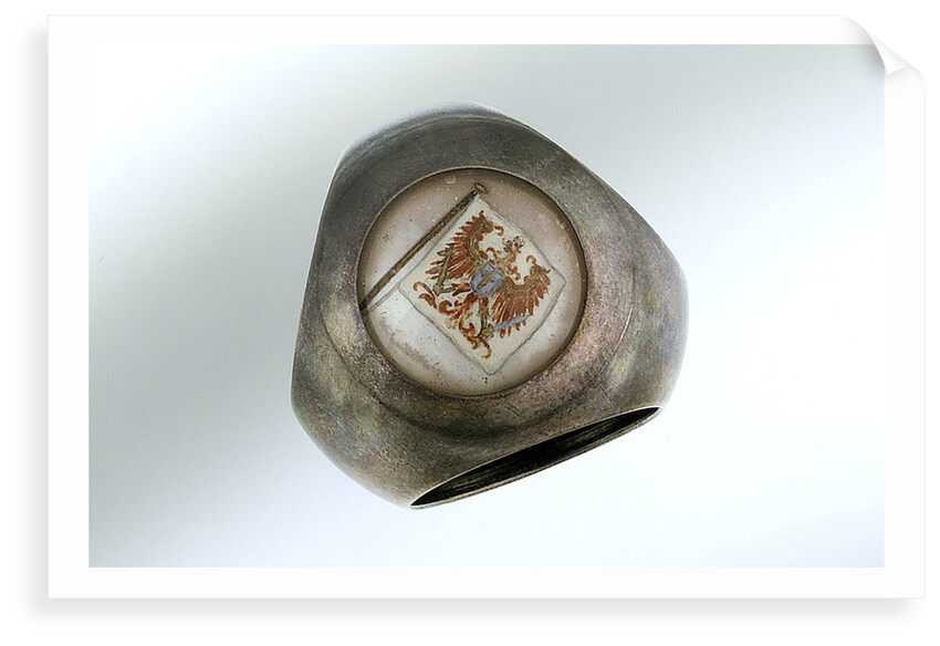 Silver scarf ring by unknown