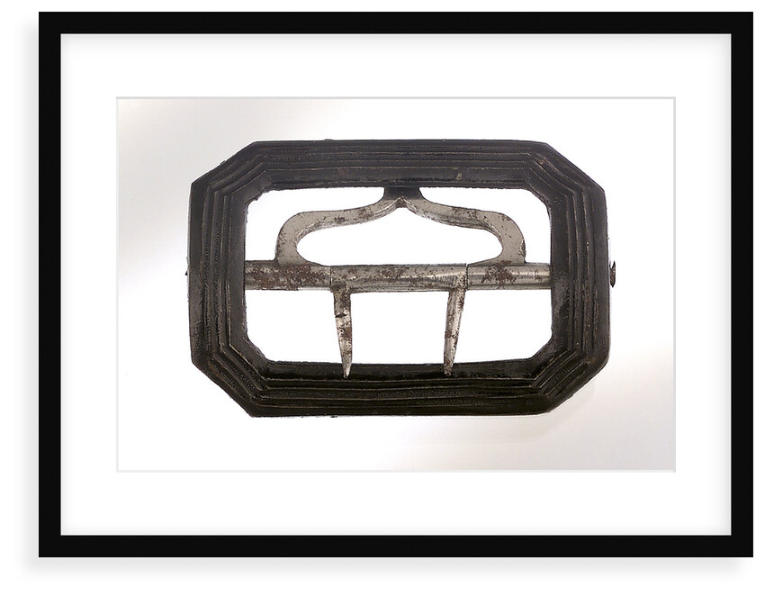 Japanned steel shoe buckle by unknown