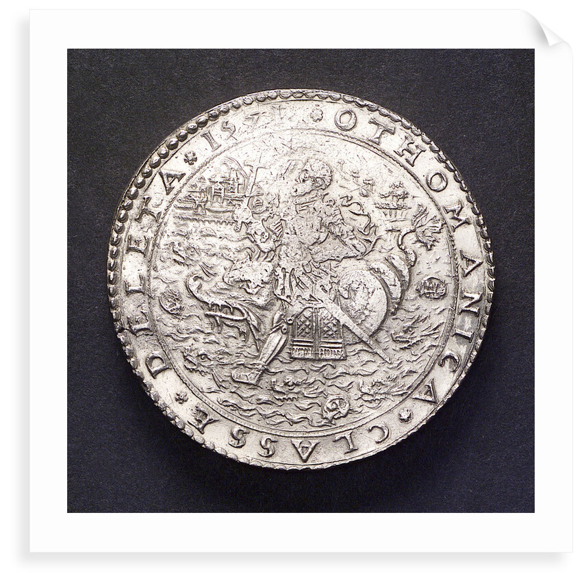 Medal commemorating the Battle of Lepanto, 1571; reverse by unknown