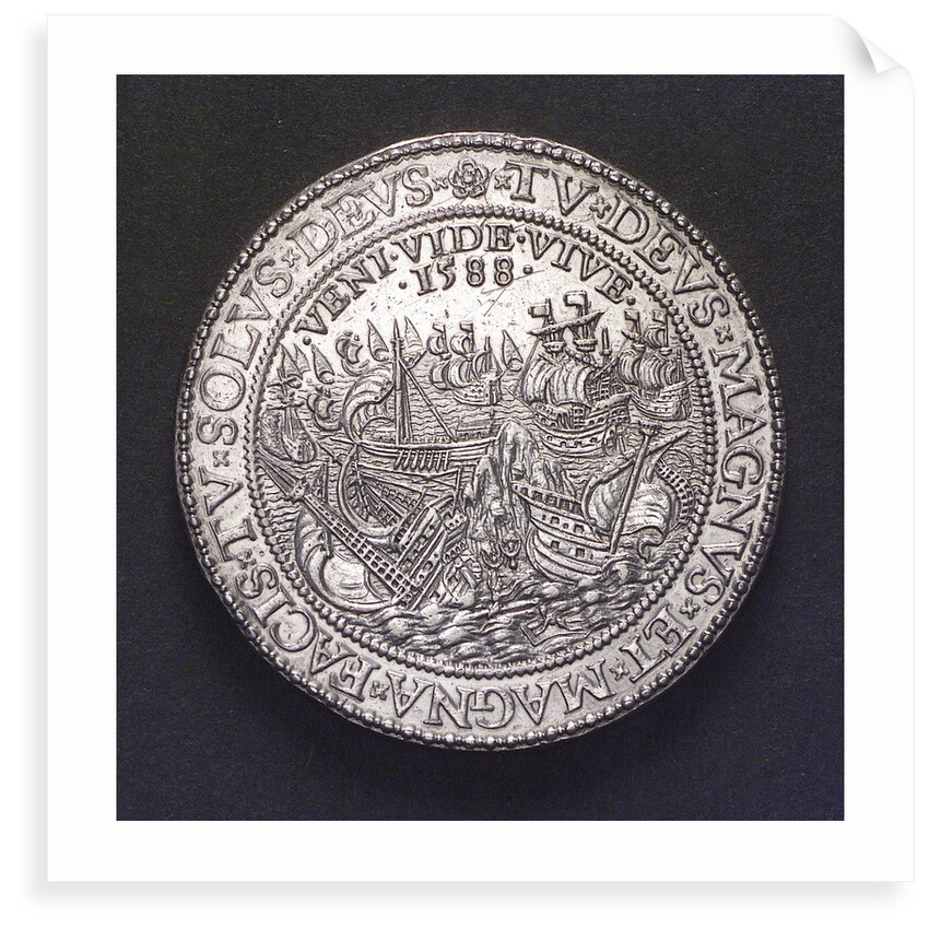 Medal commemorating the defeat of the Spanish Armada, 1588; reverse by Unknown