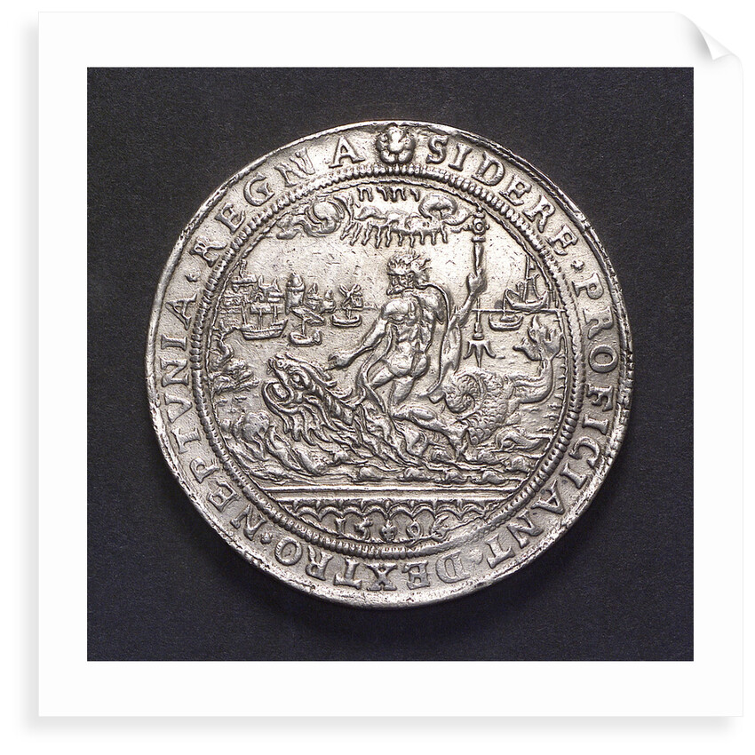 Medal commemorating sea trade revived, 1596; obverse by unknown
