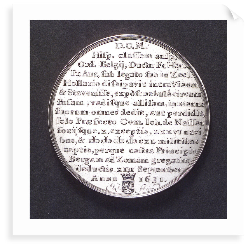 Medal commemorating the Spanish fleet captured at the Slaak, 1631; reverse by J. Looff