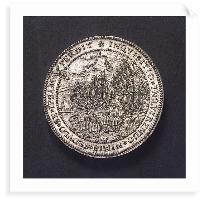 Medal commemorating the Battle of the Zuydersee, 1573; reverse by C. Wyntges