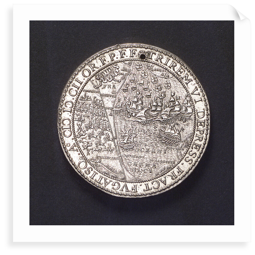 Medal commemorating the action off the Goodwin Sands, 1602; reverse by unknown