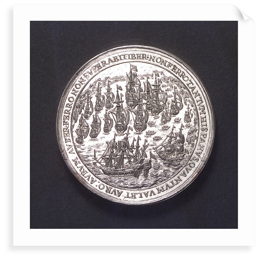 Medal commemorating Admiral Heyn and the capture of the Spanish silver fleet off Matanzas, 1628; obverse by W. Versteegh