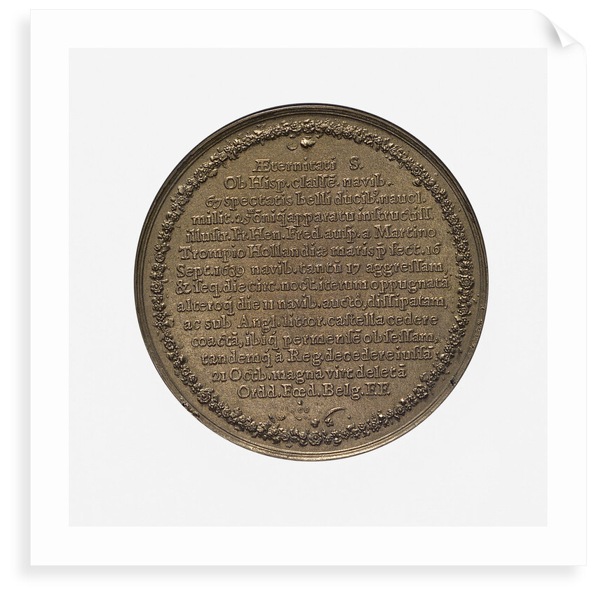 Medal commemorating the destruction of the Spanish fleet off Dover, 1639; reverse by unknown