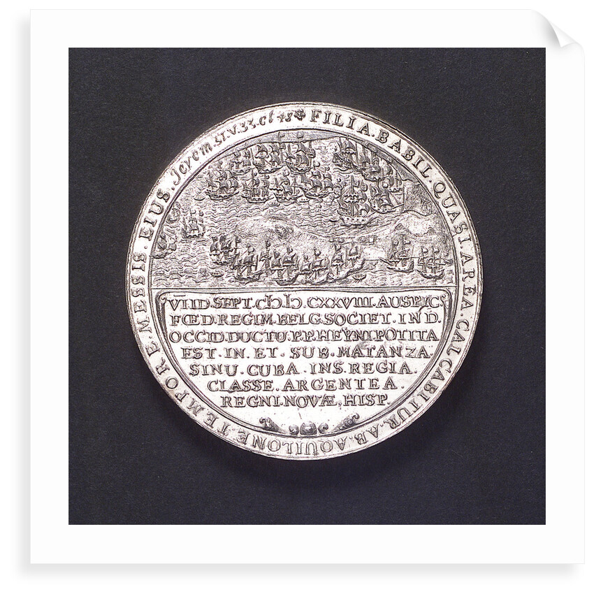 Medal commemorating Admiral Heyn and the capture of the Spanish silver fleet off Matanzas, 1628; reverse by unknown