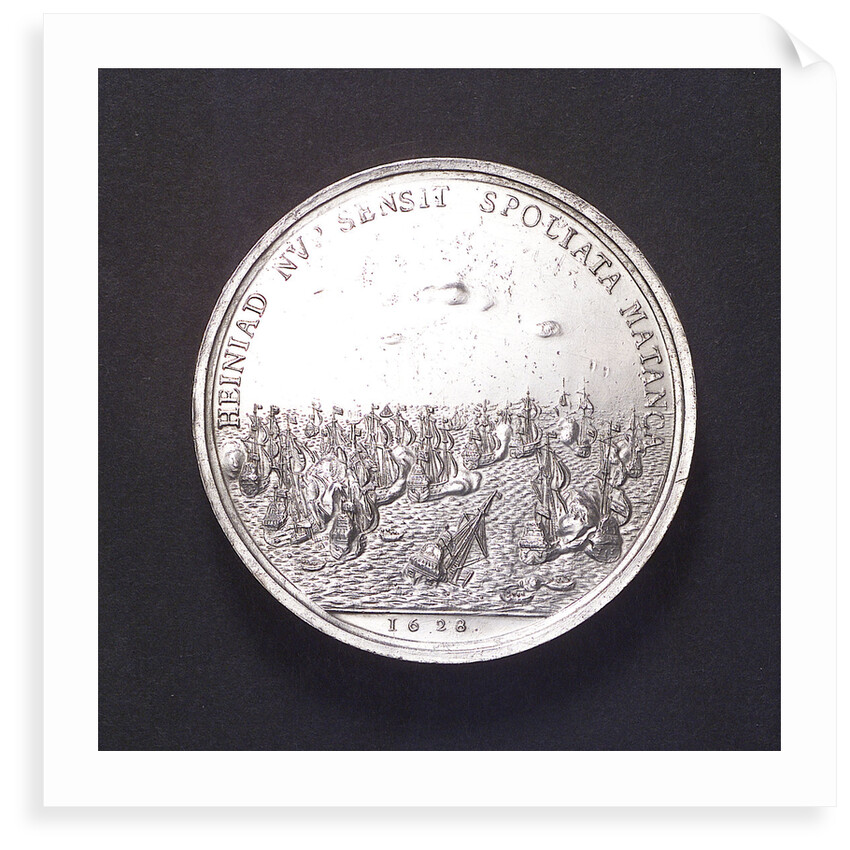 Medal commemorating Admiral Heyn and the capture of the Spanish silver fleet off Matanzas, 1628; reverse by unknown