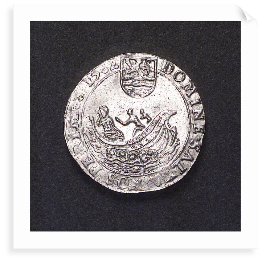 Counter commemorating Dutch peril, 1562; obverse by unknown